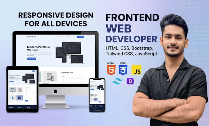 build a custom website development as full stack developer, front end developer