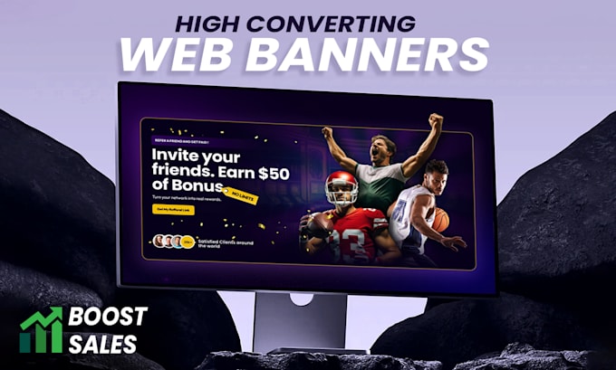 design high converting web banners for sales