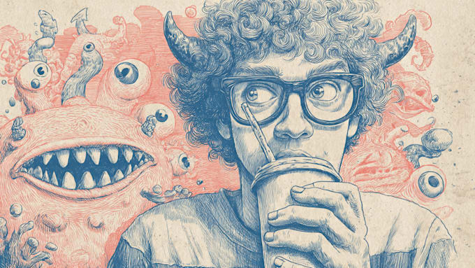 draw fun, quirky, and custom doodle art just for you