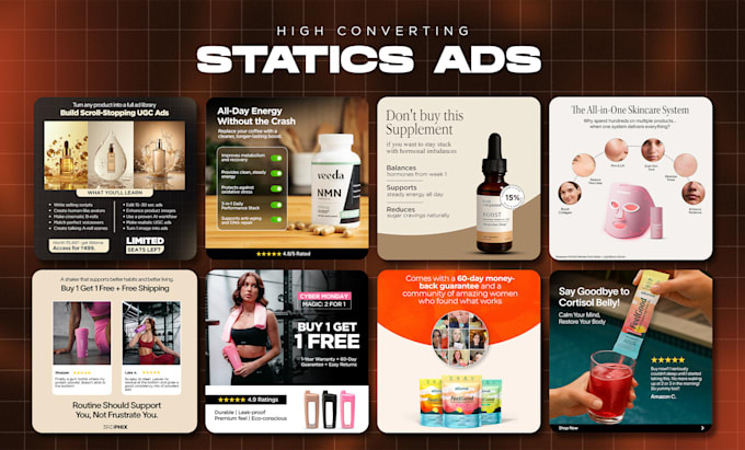 design highly converting static image ads for your brand