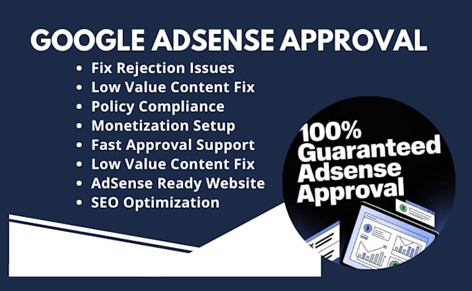 get google adsense approval guaranteed and fix adsense rejection issues