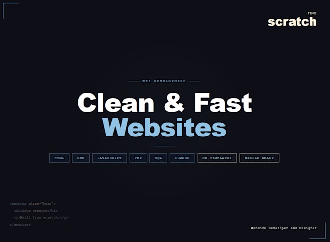 build a clean and functional website from scratch