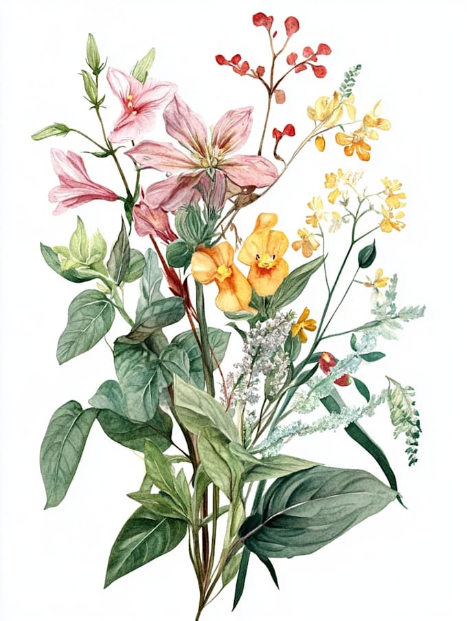 do botanical illustration, botanical family paintings