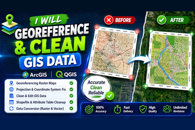 georeference clean and fix gis spatial data