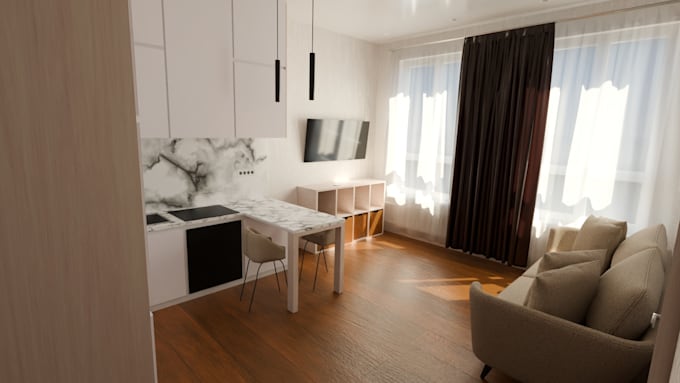 photorealistic rendering and 3d interior modeling in blender