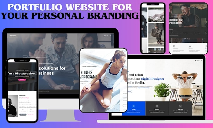 develop a modern resume portfolio website for personal branding