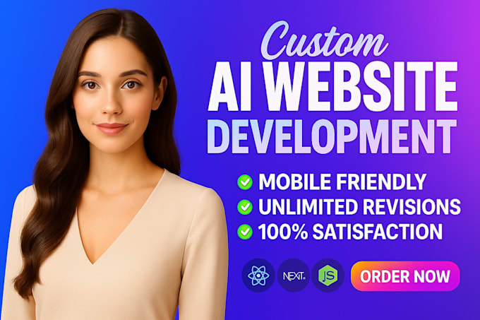 do custom ai web app or ai website development as full stack
