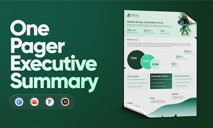 design business flyer, one pager, executive summary