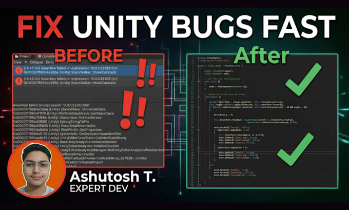 fix unity cs bugs really quick, debug and optimize your game