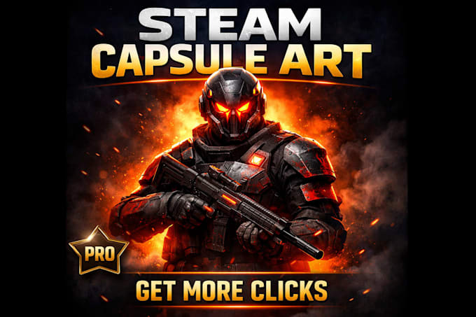 Design professional steam capsule art for your game that boost click by ...