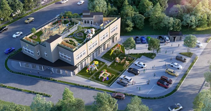render3d kids school,learning facilities,kindergarten classroom,daycare interior