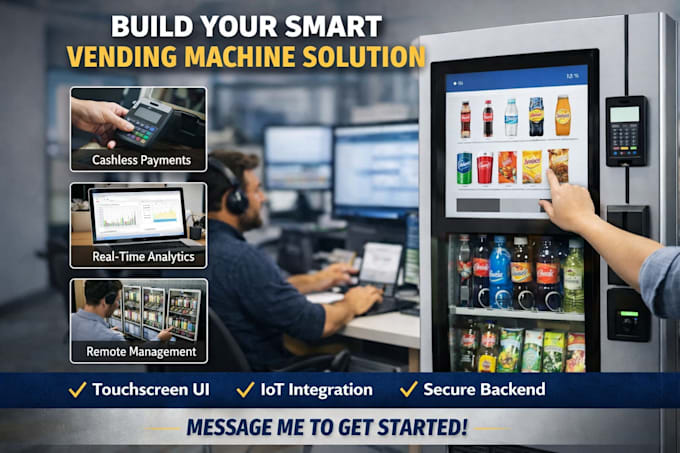 develop smart and traditional vending machine app and inventory management