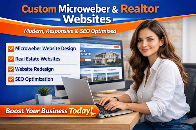 design a custom microweber website redesign website realtor website
