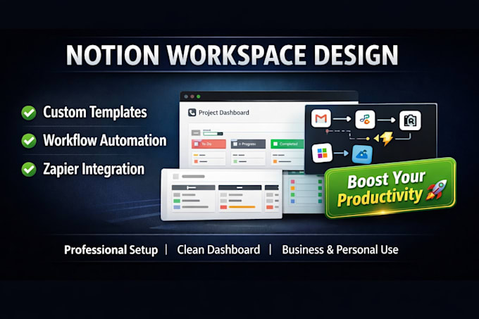 design notion workspace templates workflow automation boards zapier integration