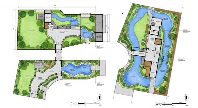 design 2d landscape plans, master layouts, and backyard spaces