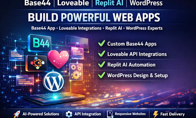 base44 app loveable base44 integration replit ai wordpress