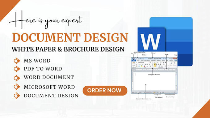 clean white paper design, document formatting and brochure layout