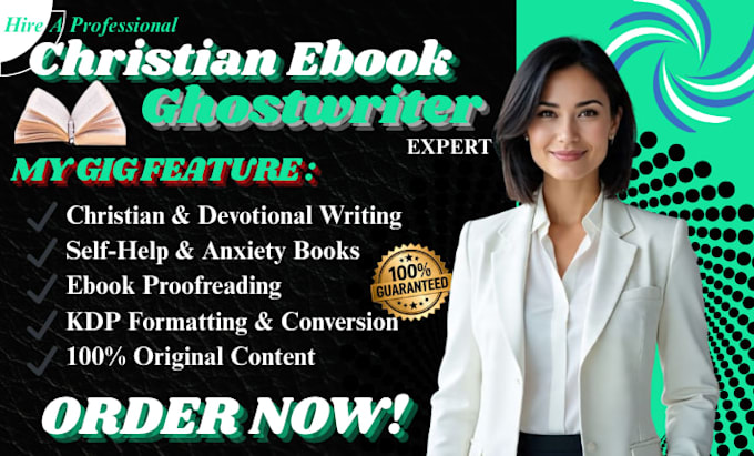 ghostwrite christian ebook, devotional, anxiety selfhelp, ebook conversion