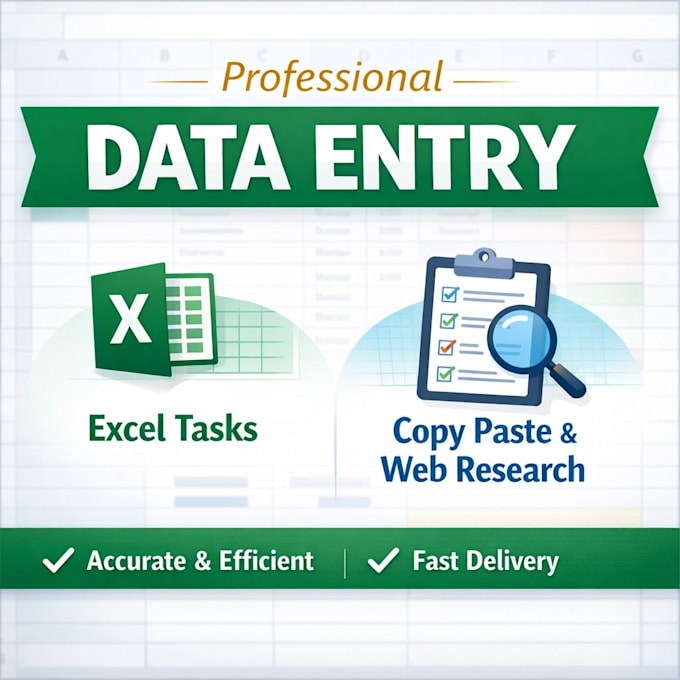 do accurate data entry and excel tasks fast