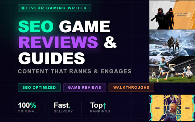 write SEO gaming articles and guides
