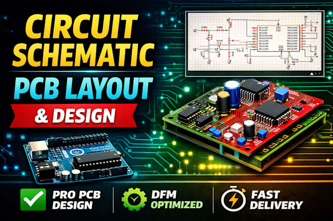 Pcb layout and circuit schematic design for arduino, iot, and embedded ...