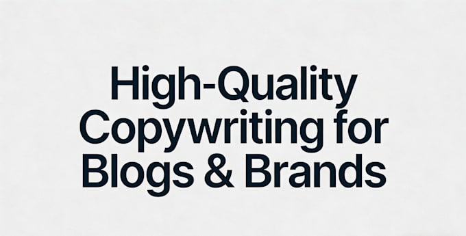 high quality copywriting service for blogs and brands