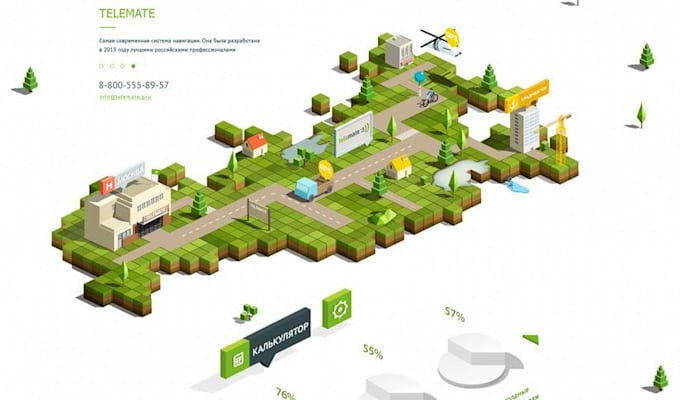 create a isometric map vector illustration