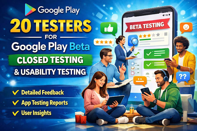 20 testers for google play beta closed testing usability testing user ...