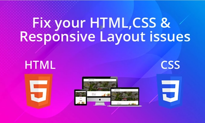 fix your website not responsive on mobile fix bugs css issues HTML issues