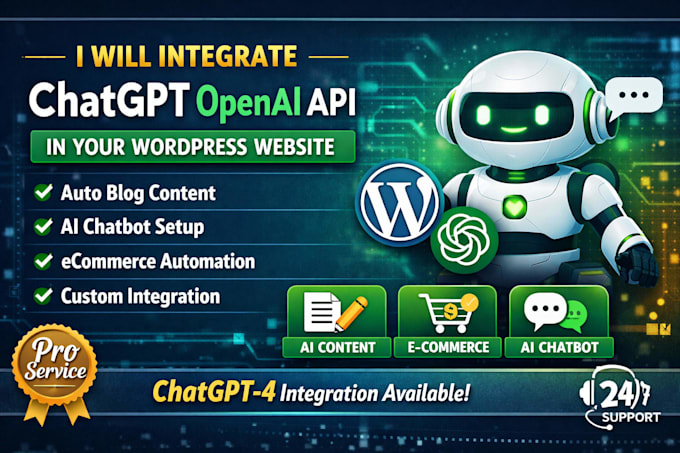integrate chatgpt openai API in wordpress website for auto blogs and ai chatbot