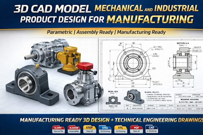Modelli Autocad 3d Realizzare modello 3d cad di prodotto meccanico e industriale per la ...