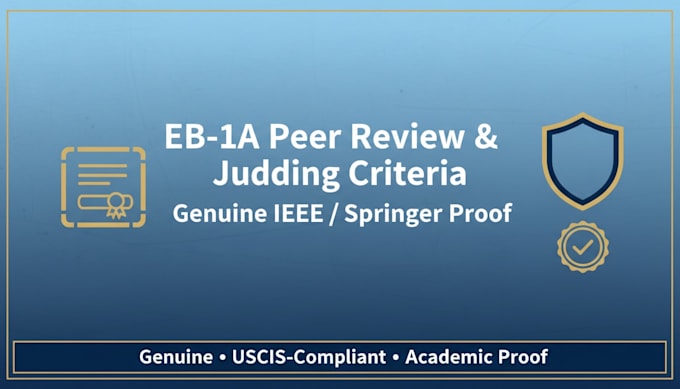 provide verified ieee or springer peer review certificate for eb1 documentation
