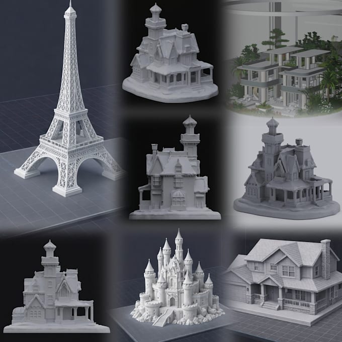 create 3d architectural models stl ready for printing