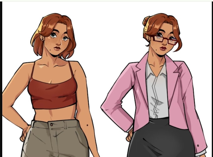 design anime character sheet and character reference sheet