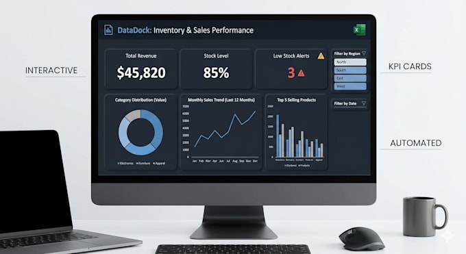 design professional excel dashboards and inventory management systems