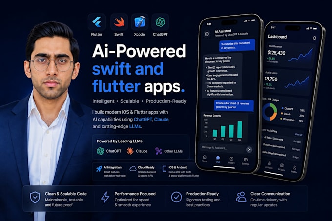 an ai powered ios or flutter app with chatgpt or claude