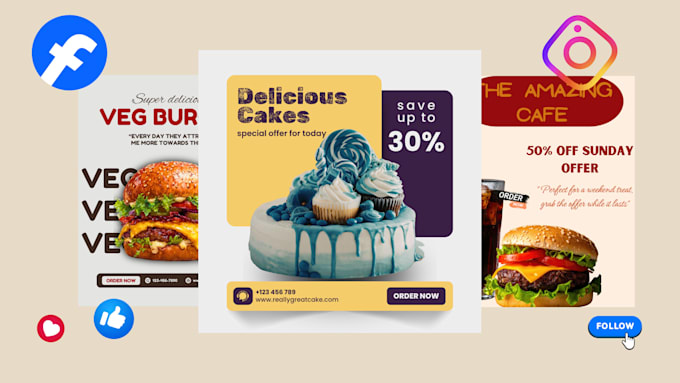 create food ads for your social media posts
