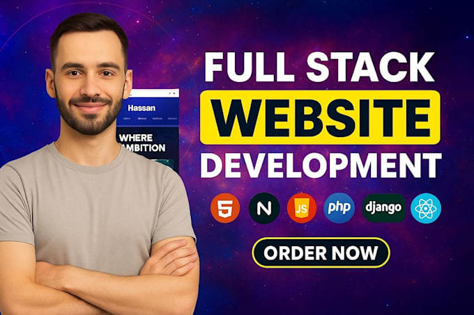 do custom website development as full stack web developer