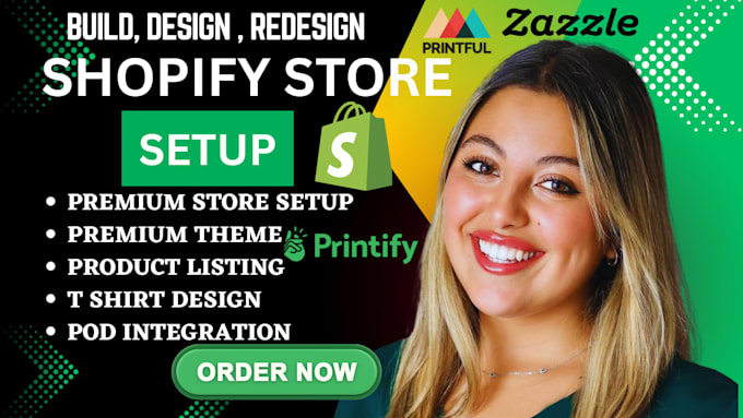 shopify print on demand store setup printify printful pod store