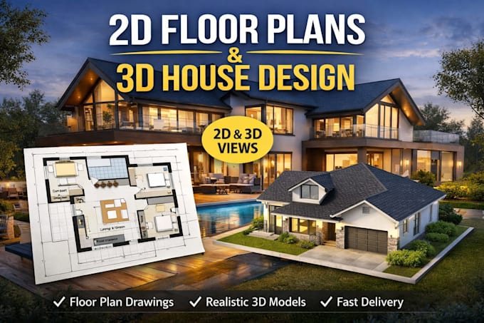 do 2d house plan 3d floor plan interior design
