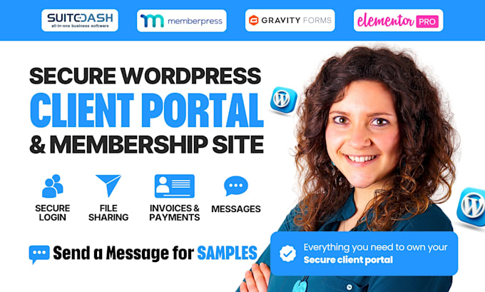 build a secure wordpress client portal with suitedash and membership website