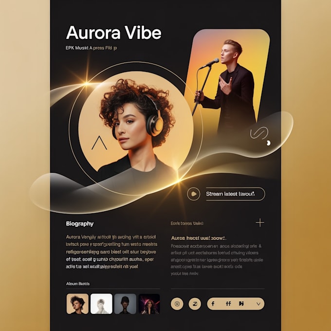 design modern media kit, press kit, and epk for artists
