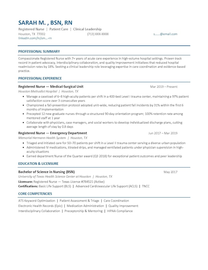 write an ats resume and cover letter for medical, government, or education jobs