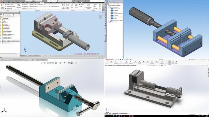 mechanical parametric solidworks 3d cad modeling injection molding for cnc parts