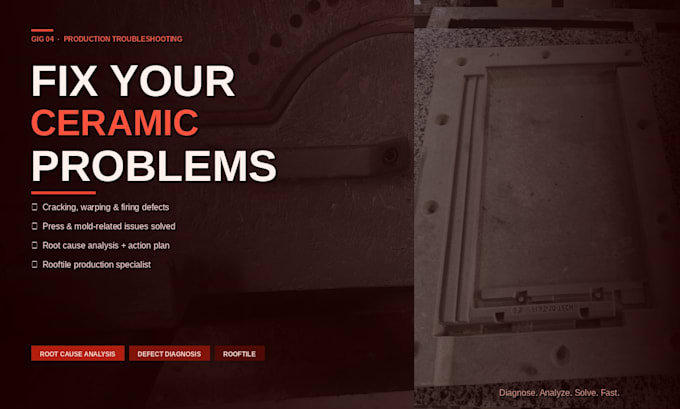 solve ceramic or rooftile production defects