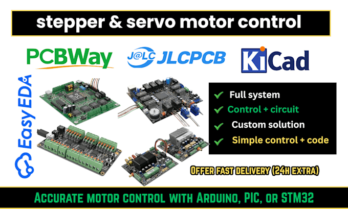 design microcontroller based stepper and servo motor control systems