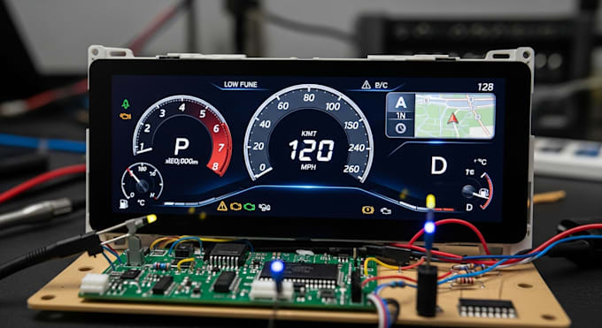 create led display development for automative cluster and digital dashboard