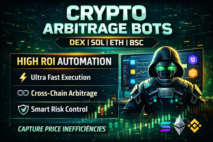 build crypto arbitrage bot dex arbitrage bot on sol eth bsc