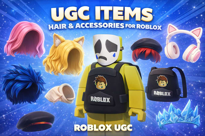 create high quality custom roblox ugc items and accessories