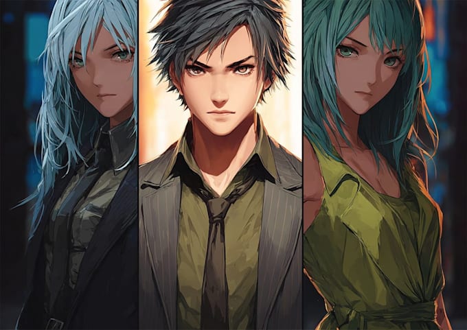 create a unique custom manga character illustration